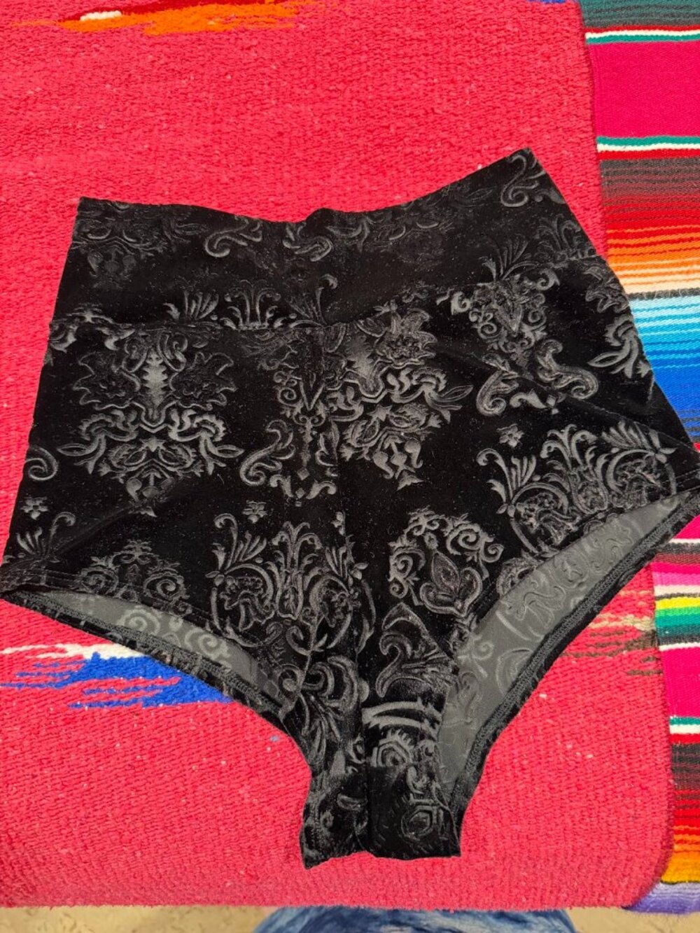 Temple Ro Velvet booty shorts